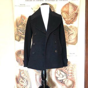 Burberry London Black Wool Peacoat